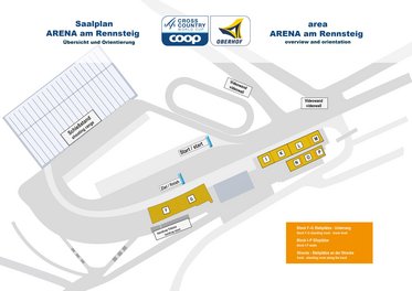 Saalplan Arena zum Coop FIS Langlauf Weltcup Oberhof 2024