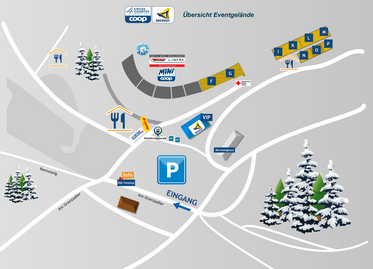 Geländeplan zum Coop FIS Langlauf Weltcup Oberhof 2024